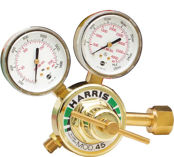 45&45S Heavy duty REGULATORS These single stage regulators are available with neoprene diaphragms ( 45) or stainless steel diaphragms ( 45S) for extra safety, longer life, and greater dependability.