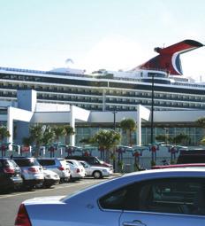 A newly remodeled Cruise Terminal 5 offers guest parking in a brand new garage, along with a covered passenger walkway on the second floor that leads directly to the cruise terminal.