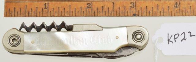 KP22 Knife with MOP scales marked