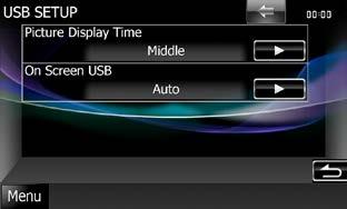 Rad funkcije CD/Audio i vizualnih datoteka/ipod/aplikacija USB/SD/iPod/DivX postavke Možete podešavati postavke prilikom korištenja USB-a/SD kartice/ipod-a/divx-a.