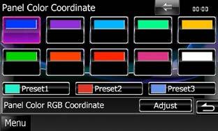Spremanje korisnički prilagođene boje Možete spremiti boju koju ste sami odabrali iz spektra. 1 Dodirnite [Adjust] u zaslonu za usklađivanje boje upravljačke ploče.