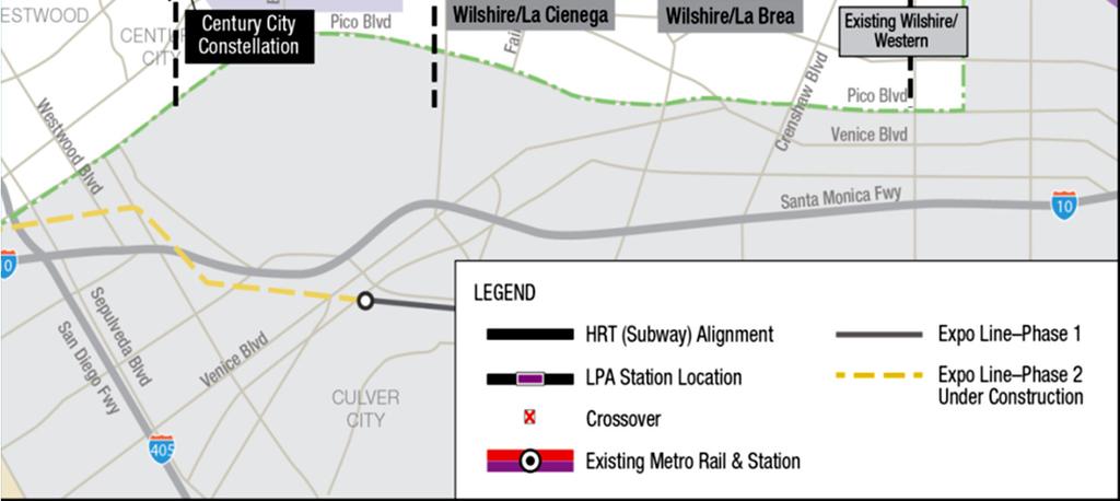 55 miles project (Wilshire/La Cienega to Century City Constellation) December 31, 2014 Twin-bored tunnels