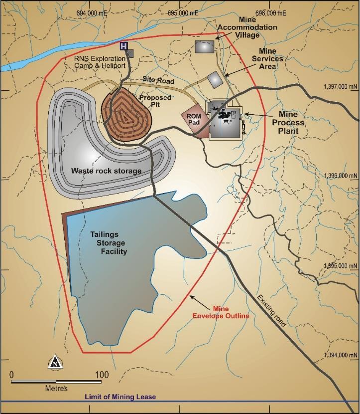 Sen Monorom) Water supply within 1km of Okvau Deposit Access road options Preferred