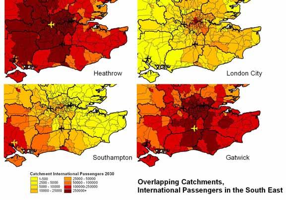 results in each airport having distinct catchment areas for its differing services. Figure 2.