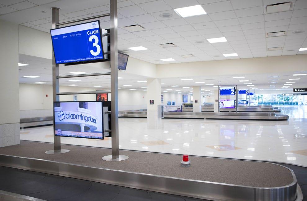 Double-sided Monitors Location: Baggage Claim Take full advantage of an airport audience with Double-sided Monitors located in