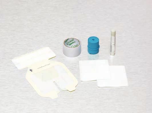 I.V. START KITS DYND74250: 100/cs I.V. START KIT with SECUREMENT DEVICE 1 /ea Sureview Soft Cloth Border, 2.37 in x 2.75 in (6 cm x 6.9 cm) 1/ ea CURAD Tape 3/4 in x 18 in (1.9 cm x 45.