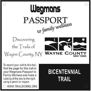 Look for a trail marker like the one illustrated. Trail markers are located on 4x4 posts or at kiosks. Please observe all posted regulations, bring water, first aid equipment and insect repellent.