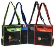 FBC# Item# Size Material Colors Available Features w/imprint Area (if applicable) 1218 14"W x 12"H X 4" Non Woven Poly, 90+GSM, Recyclable Lime Green, Royal Blue, Red, MESSENGER: Economy Messenger