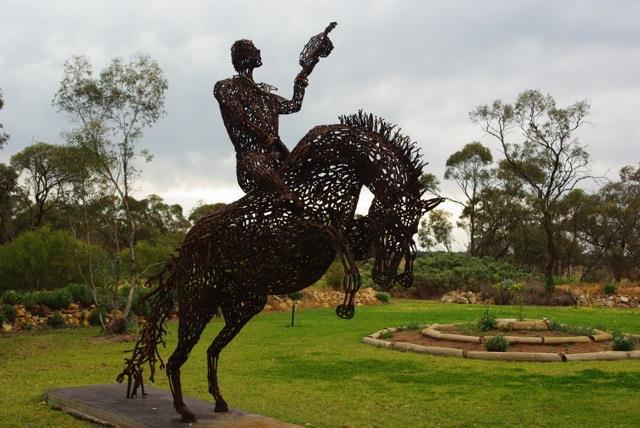 The artist lives near Boort, Victoria, Australia and does it all by himself from a