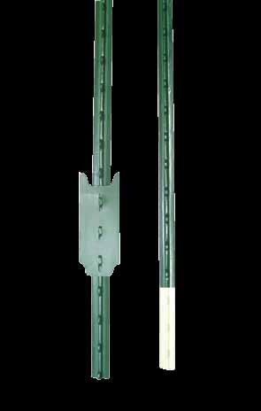 5 10 800 737721 Green Garden Post with Spade Green Powder Coat 1-3/8'' 72" 14 3 10 800 RanchGuard Studded T-Post Light Weight For light weight farm & ranch, industrial and commercial (5 Free Clips