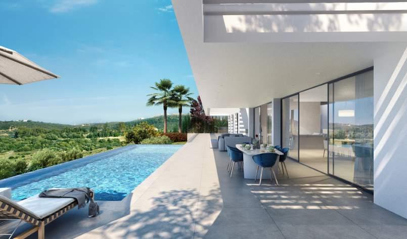 The Villas come with remotely controllable climate and security system. All the villas have a beautiful private garden and a big infinity pool with panoramic sea views.