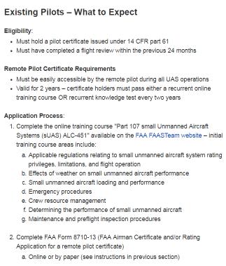 The FAA process for