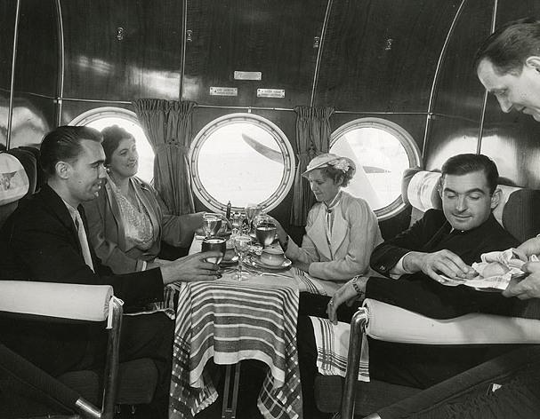 1940s Passenger meal service onboard
