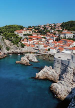 40% Dubrovnik, Croatia Walk ap the ancient city walls that guard Old Town, a UNESCO World Heritage Site. Rekindle the romance in scenic villages on the Dalmatian Coast.