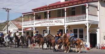 WHANGAMOMONA First settled in 1895, the village of Whangamomona was once outes a bustling through frontier town, with up to 300 residents providing e forgot.