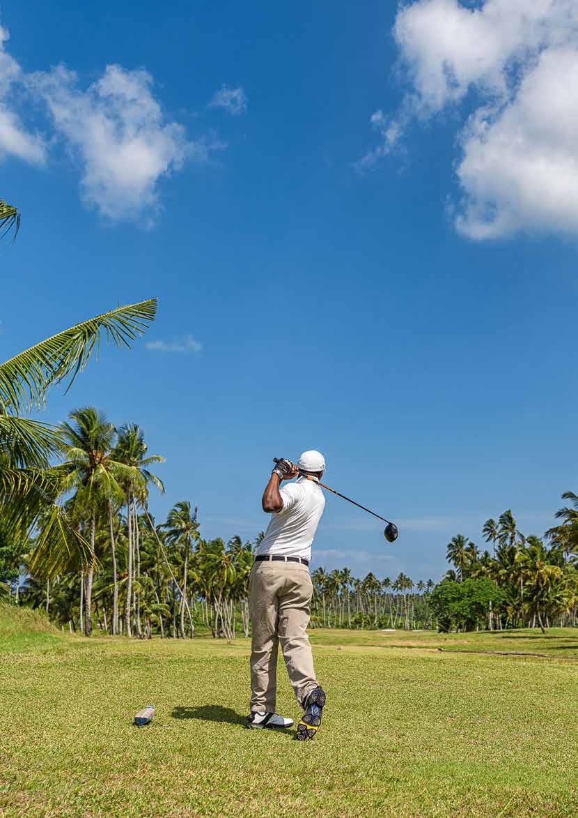 GOLF Golfers will enjoy the first and only championship standard course on the island.