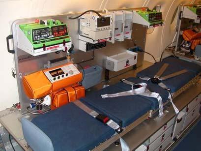 Medical Services State-of-the-art technology for the transport of intensive-care patients Example: Dornier-Fairchild 328-300 Jet Oxylog 3000/Oxylog 2000 respirators Schiller Argus Pro LifeCare/Propaq