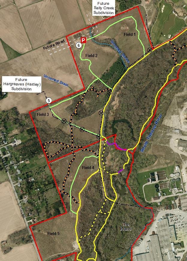 New trails through naturalized fields Three loops