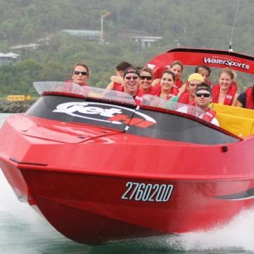 Come take a 30 minute thrill ride in the protected waters around the island and experience the fun on a 420 H.P 5.8 litre turbo charged diesel engine. Age and Height restrictions apply.