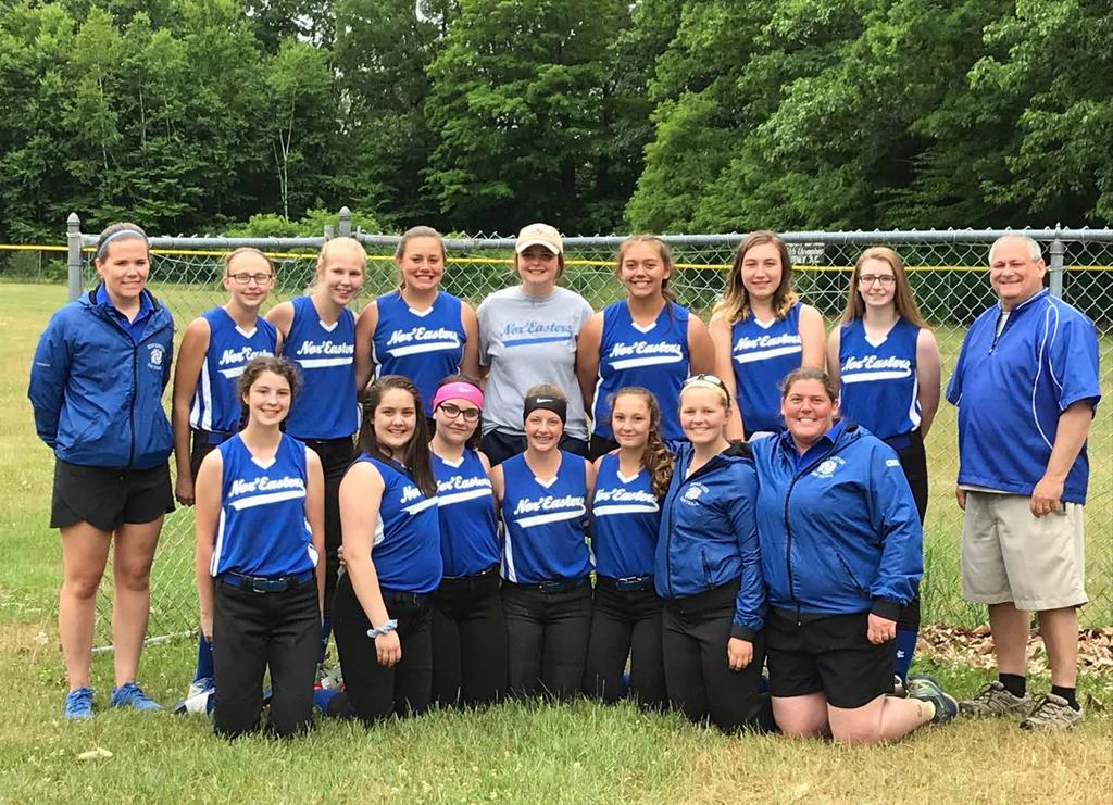 B12 July 5, 2018 SPORTS WINNISQUAM ECHO The Nor Easters 16U team had a tough weeked but fiished strog at the Summer Sizzler i Brattleboro, Vt.