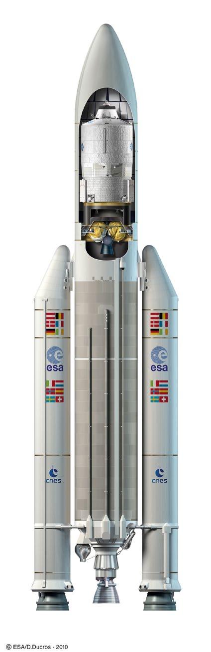ARIANE 5-ES LAUNCH VEHICLE 50.5 m Fairing (RUAG Space) 17 m Mass: 2.6 t 773 tons (total mass at liftoff) ATV 5 Georges Lemaître Mass: 19.