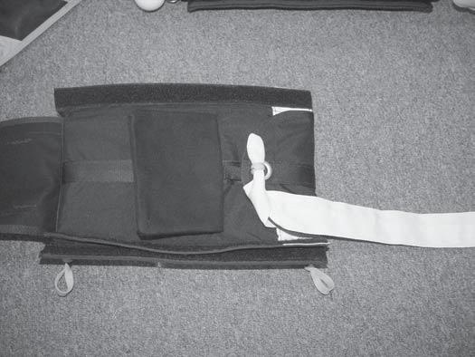 Close the drogue pouch flap and secure it with the rubberband.