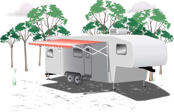 OWNER'S MANUAL TRAVEL'R RV 12V MOTORIZED AWNING This manual provides operational instructions for: TRAVEL'R FIXED FLAT PITCH AWNING; TRAVEL'R FIXED STEEP PITCH AWNING; AND, TRAVEL'R ADJUSTABLE PITCH