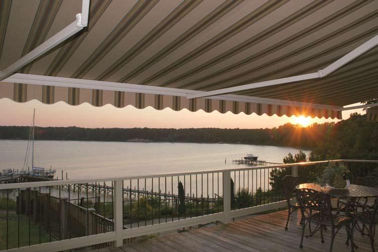Your awning has an attractive look that makes an elegant statement.