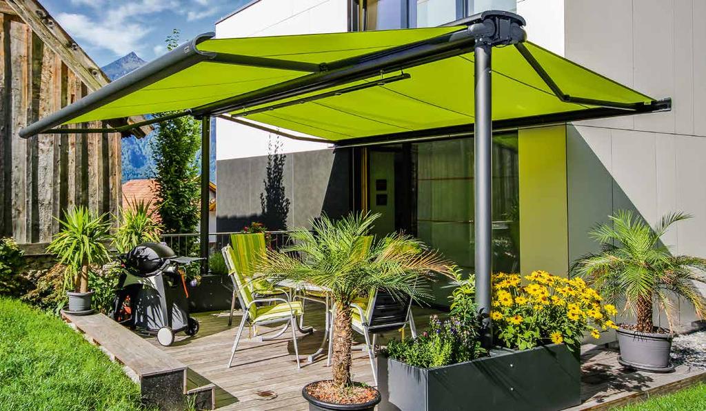 12 Dimensions In accordance with the selected markilux awning model an area of up to 30 m 2 can be shaded
