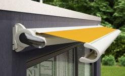 Wall sealing profile The slim aluminium profile in the awning colour closes the gap
