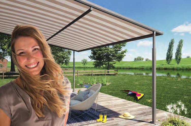 Plaza Viva The textile pergola awning for use in almost any weather Plaza Viva stands for reliable weather protection for your favourite outdoor space.