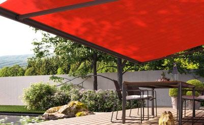 These high-tech awning fabrics are manufactured at the markilux production facility in Emsdetten, Germany in accordance with strict quality standards.