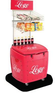 The Retro Cooler, which holds between 3/4 cases (pack size dependent) is efficient for sales in a small space rather than using an under-utilised fridge.
