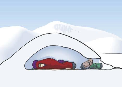 There are several aims of staying overnight in a snow shelter during the training course.