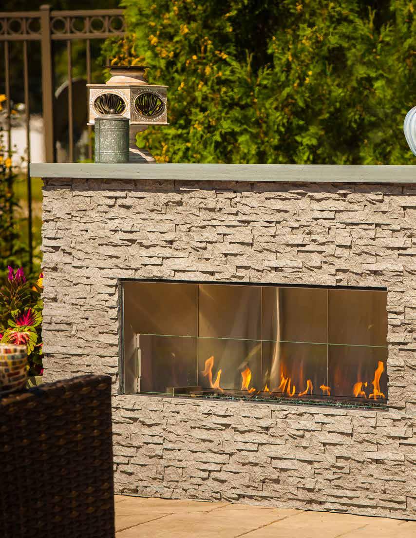OUTDOOR FIREPLACES KALEA BAY PICTURED: