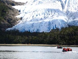 This morning, we will disembark and go for an easy walk around a lagoon, which was formed by the melting of the Águila Glacier. We will reach a spot right in front of that glacier with stunning views.