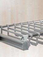 Width Trouser Rack Adjustable width from 750mm-1150mm For improved access, rack is partially extractable