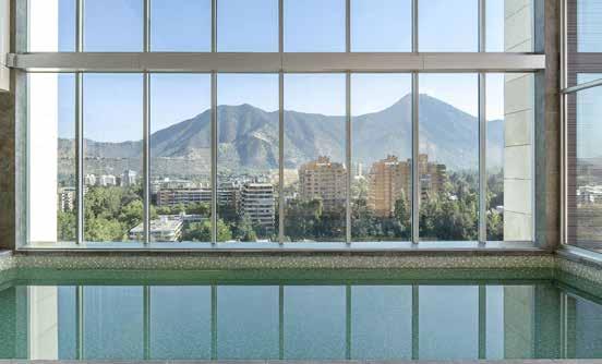 Located on the 13 th floor Heated indoor pool located on the 13 th floor with a fabulous view of the Andes Mountains Sky Gallery located on the 12