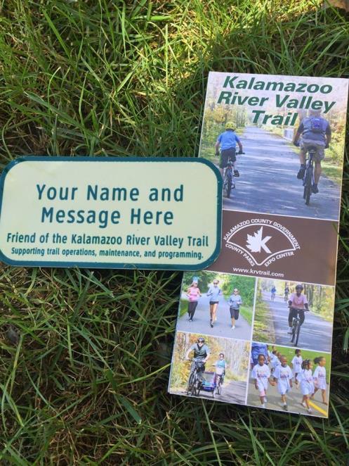 Opportunities to Help Support the Trail All of the proceeds from these opportunities go to support trail maintenance and programming Become a Friend of the Kalamazoo River Valley Trail One of the
