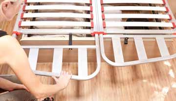 Beds lift up easily with the assistance of gas struts to provide ready access to large