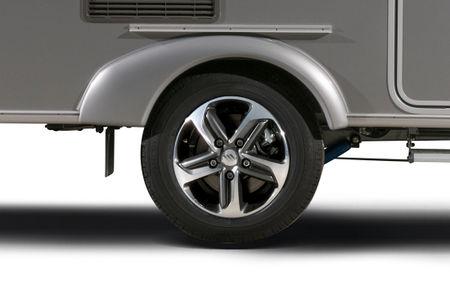 Useful nose weight indicator The premium towbar stabilising wheel is optionally available for the ERIBA Touring.