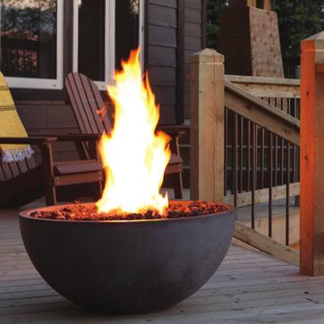 Decorate your Fire Pit with a log set or lava rock.