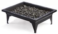 FP2785N Rectangle Fire Pit shown with Lava Rock. 3.