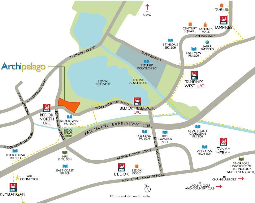 Bedok Reservoir Road site (now known as Archipelago) in March 2011 Site area 46,623 sq m, plot ratio 1.