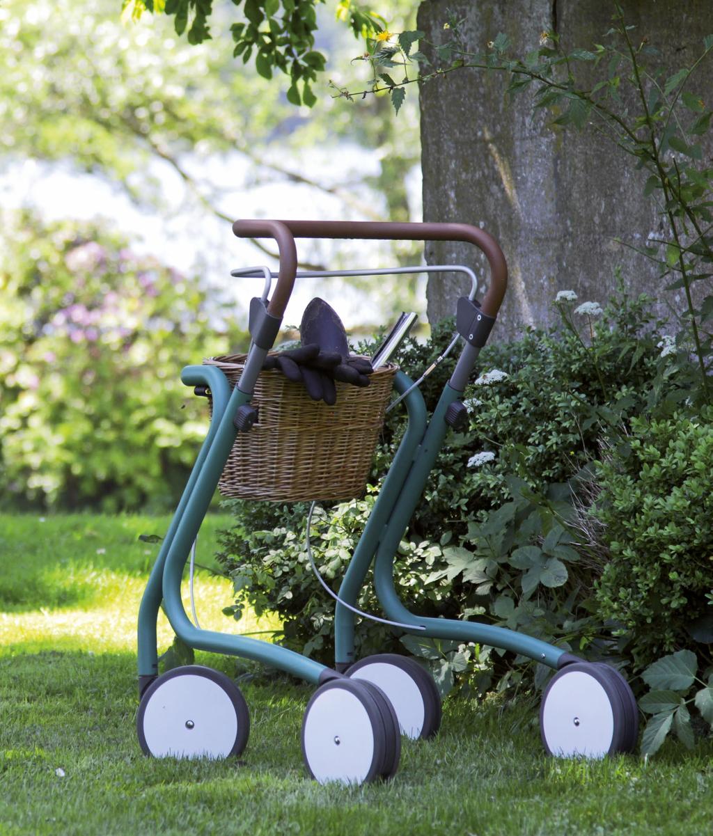 SCANDINAVIAN HOME RANGE SCANDINAVIAN GARDENER This rollator has similar design as the Scandinavian Butler, but it is meant to support with daily chores around the house, such as weeding the garden,