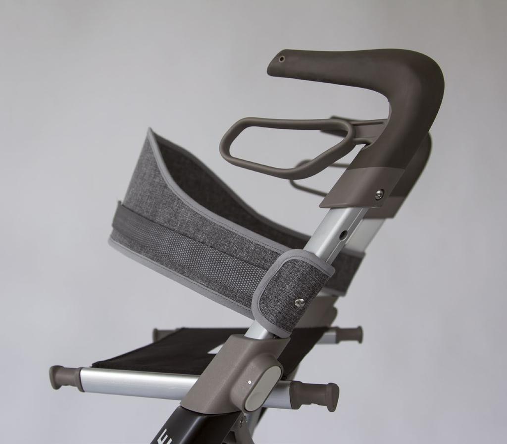 Our backrest supports the lower back and can be attached in different