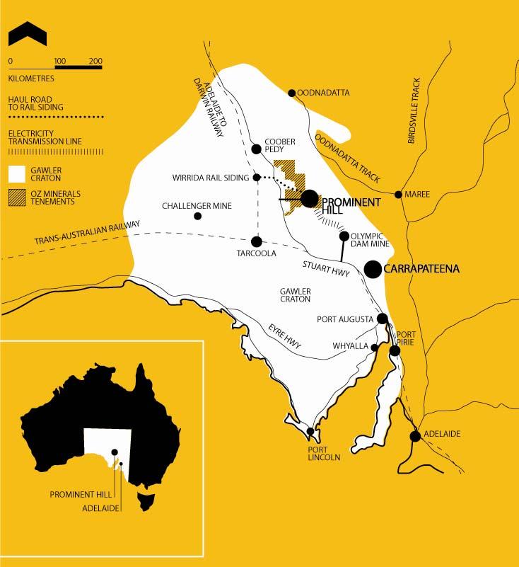 SOUTH AUSTRALIA Very favourable mining jurisdiction. Close to road and rail. Grid power to site. Water supply.