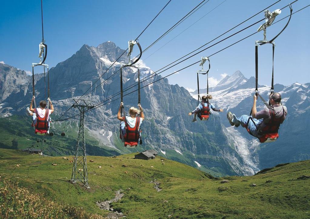 Switzerland Experience weightlessness on a rapid toboggan ride, suspended in the air at heights of up to 6m!