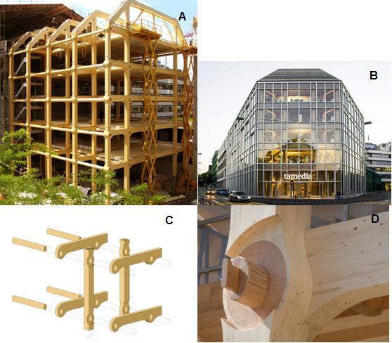 Lojk, M. 2016. Večetažne lesene konstrukcije. 17 3.3 Tamedia, Zurich, Švica V centru glavnega mesta Švice stoji poslovna stavba Tamedia, dokončana je bila aprila 2013.
