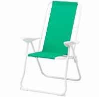 14 PE625443 HÅMÖ beach chair $000  Powder coated steel and 100% polyester. W54 D65, H63cm. Green 603.380.